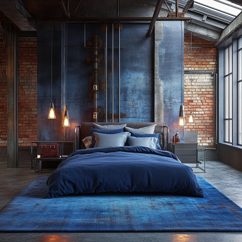 blue rug bedroom ideas 5