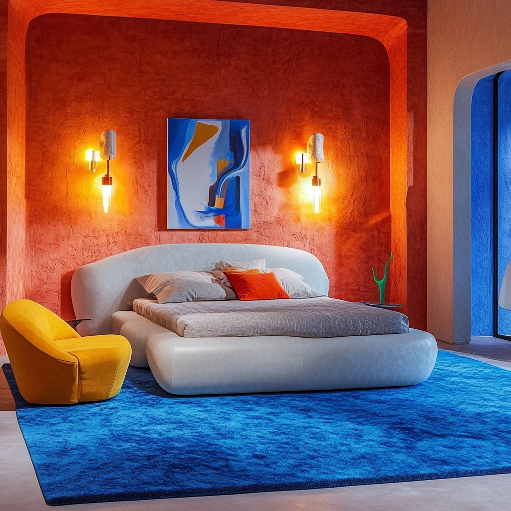 blue rug bedroom ideas 53