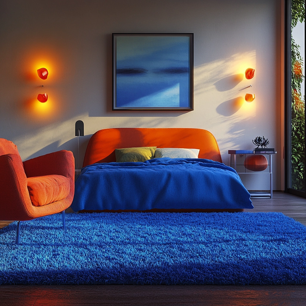 blue rug bedroom ideas 55