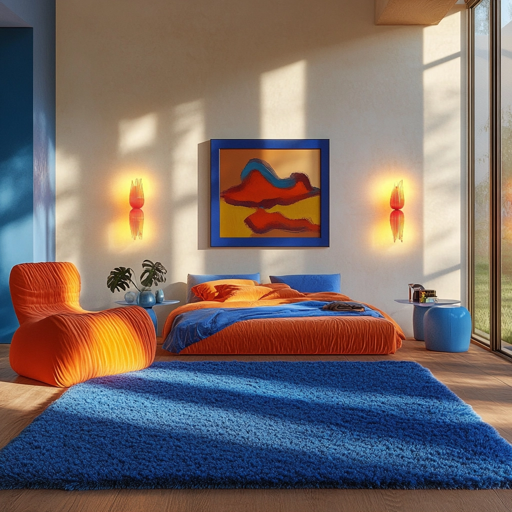 blue rug bedroom ideas 56