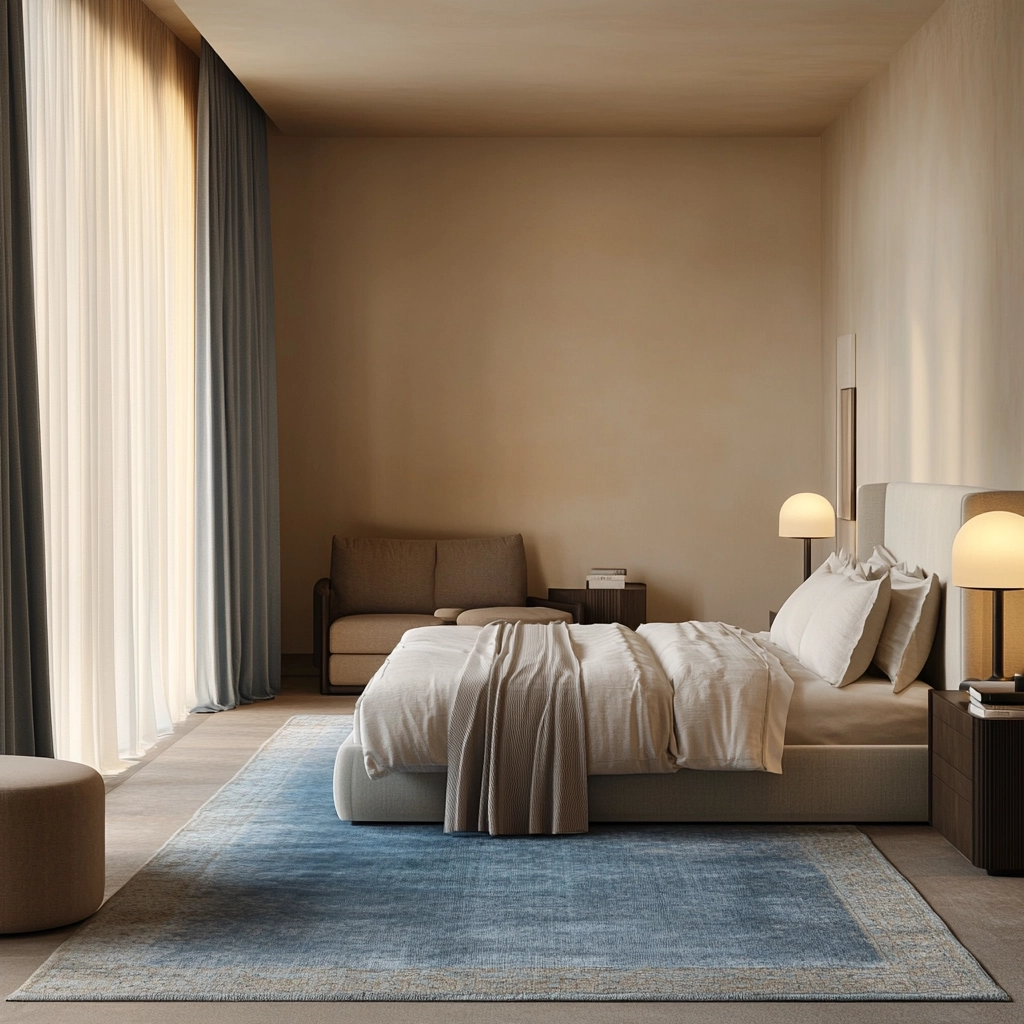 blue rug bedroom ideas 57