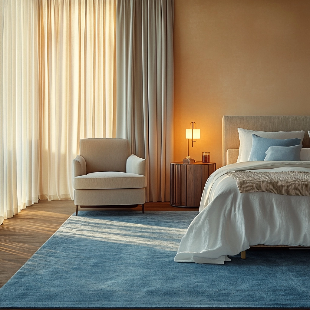 blue rug bedroom ideas 60