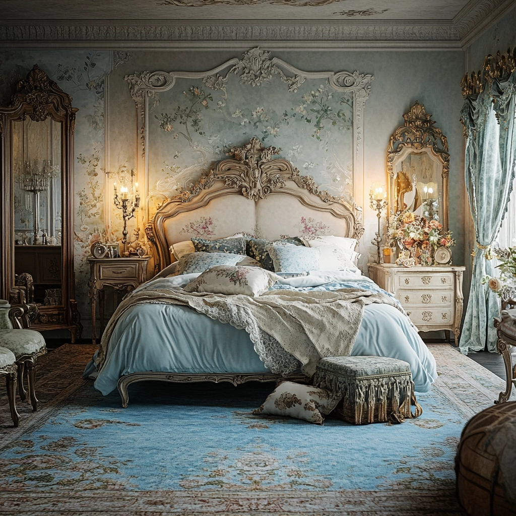 blue rug bedroom ideas 61