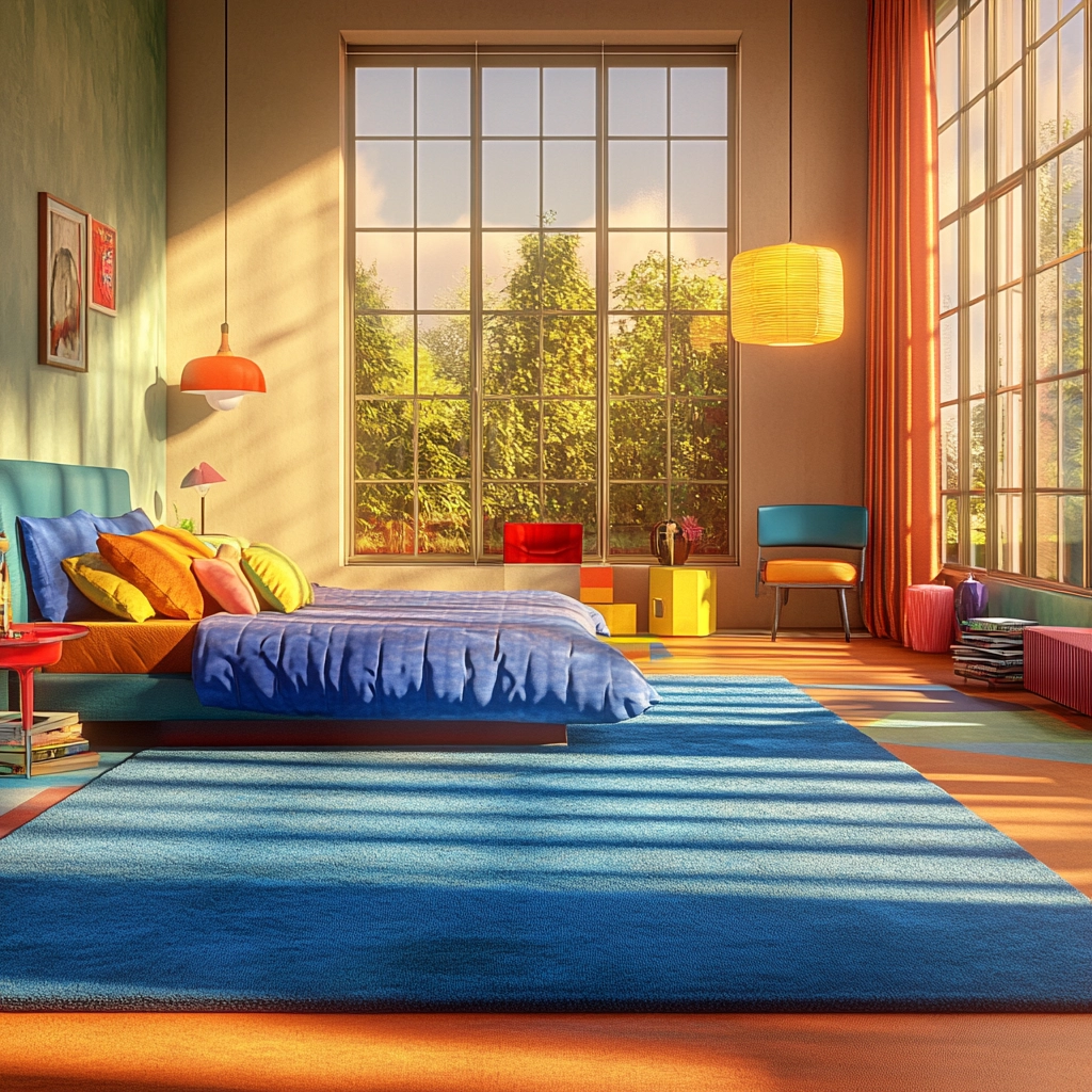 blue rug bedroom ideas 65