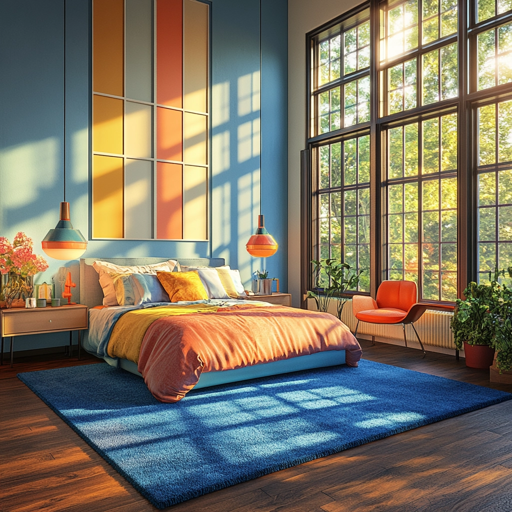 blue rug bedroom ideas 66
