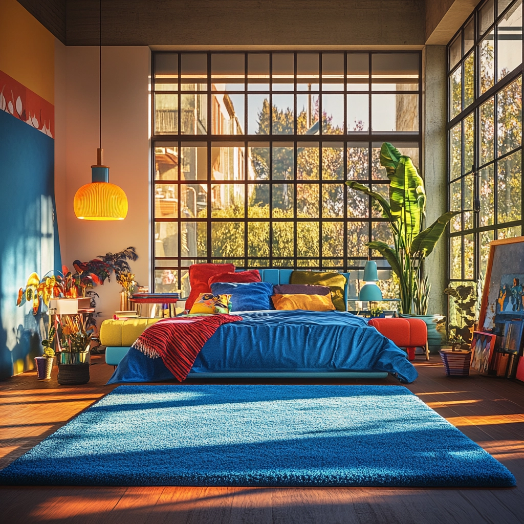 blue rug bedroom ideas 67