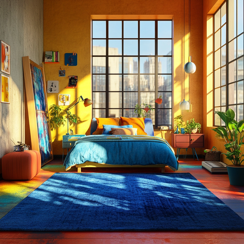 blue rug bedroom ideas 68