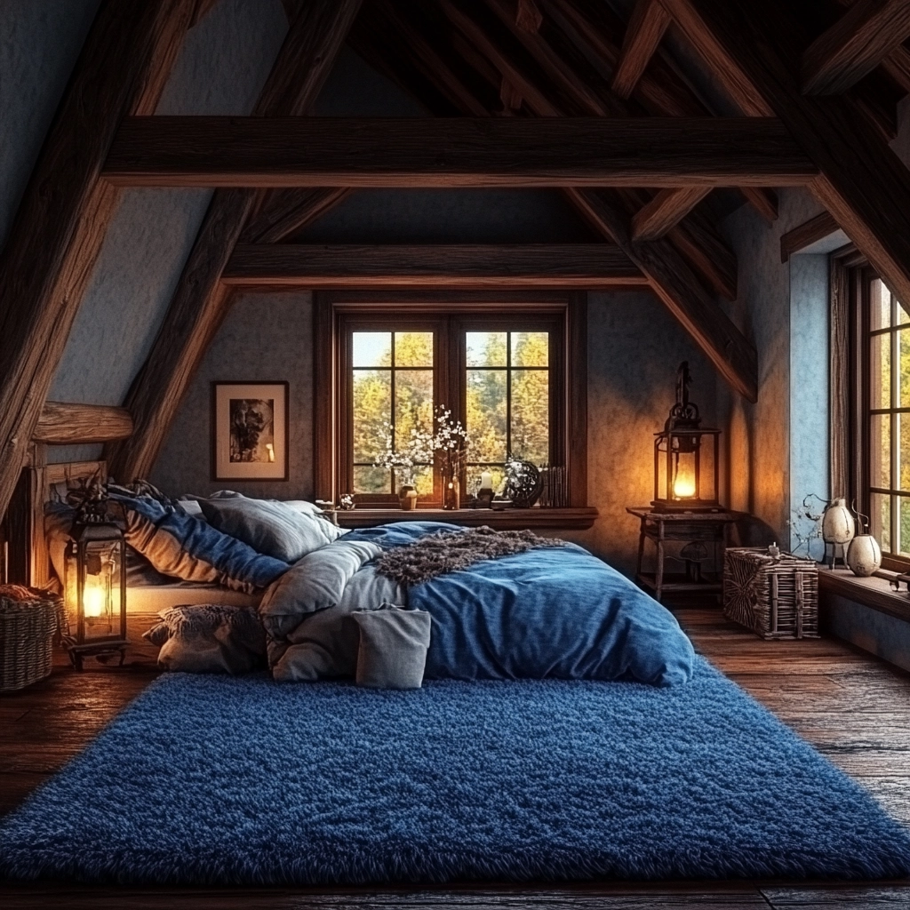 blue rug bedroom ideas 69