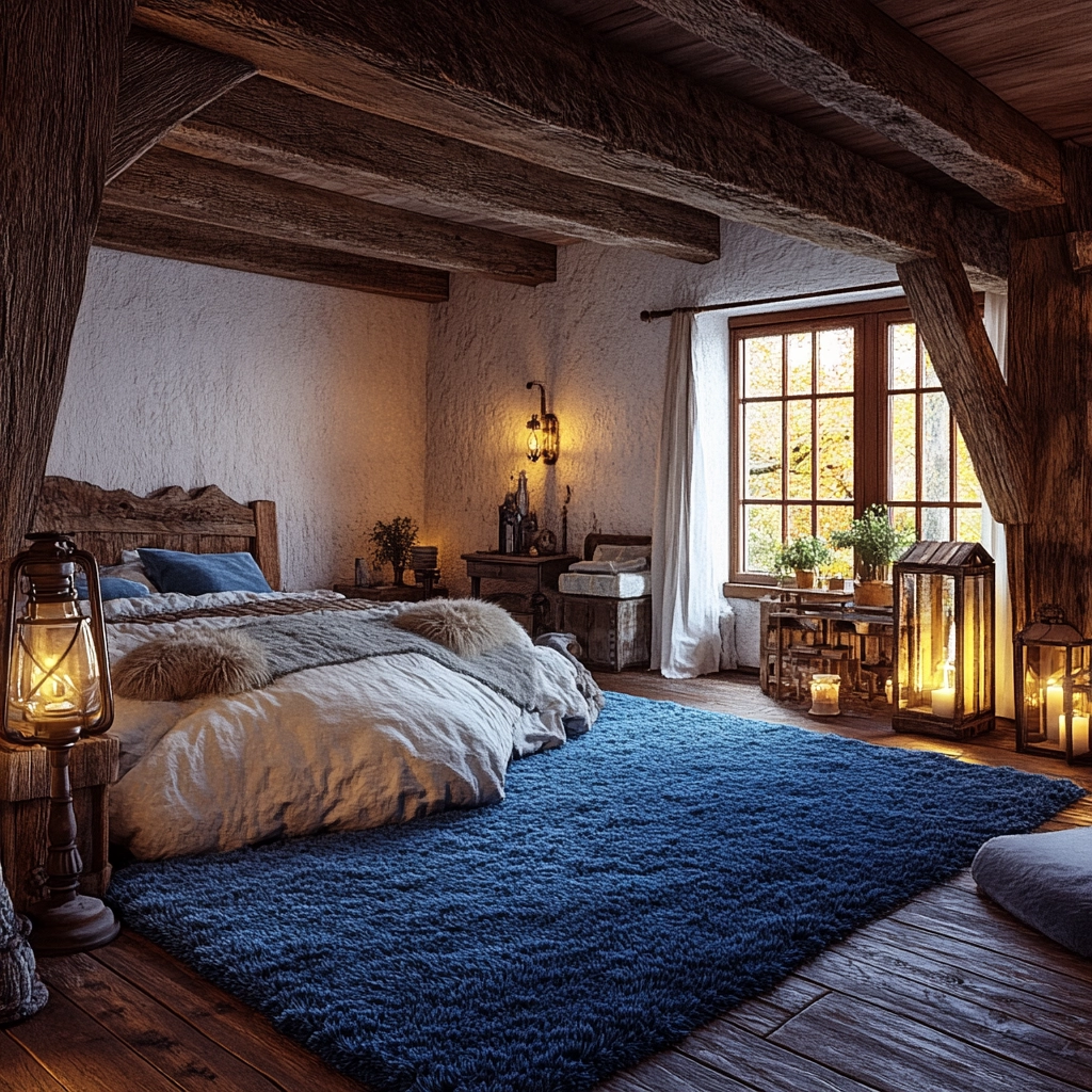 blue rug bedroom ideas 70