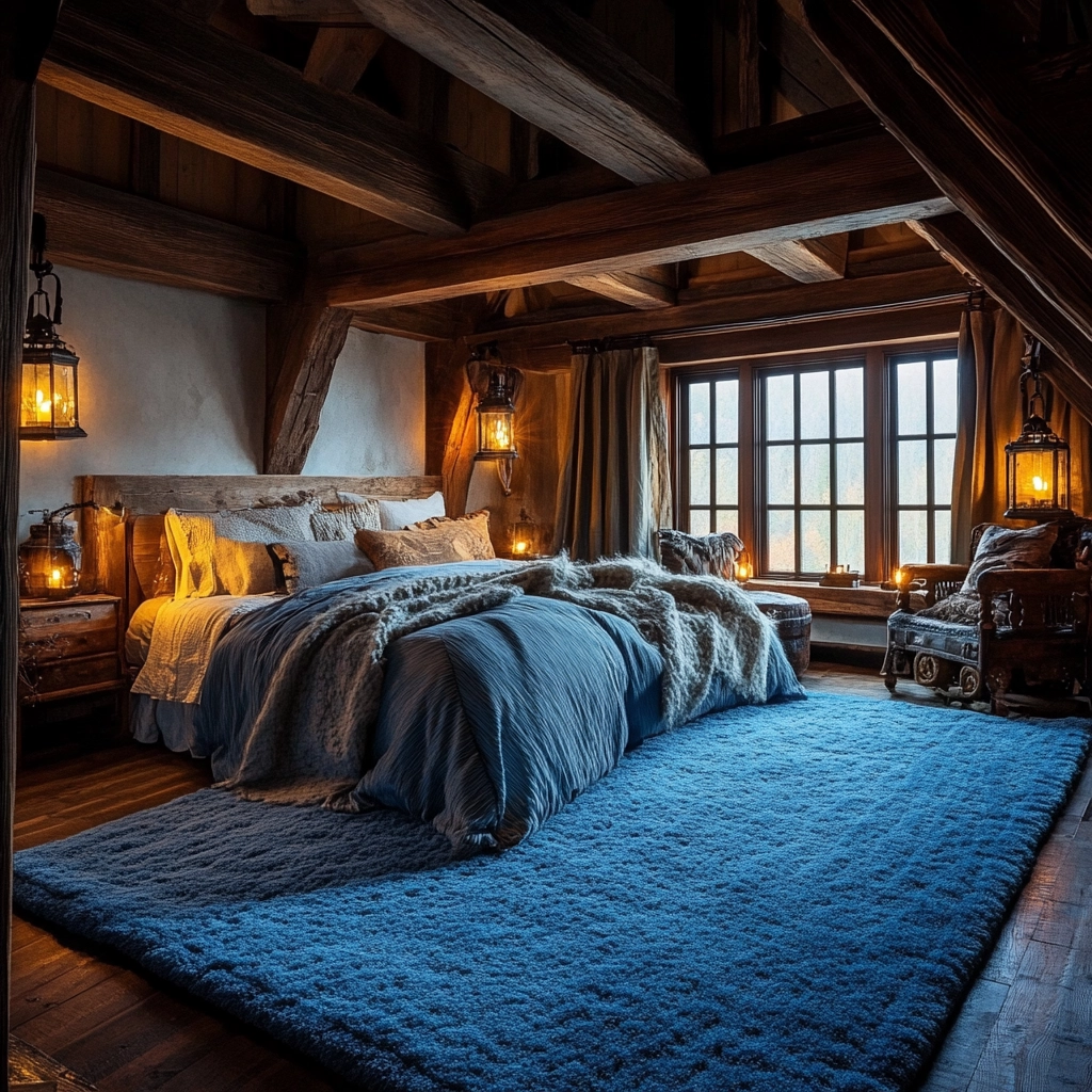 blue rug bedroom ideas 71