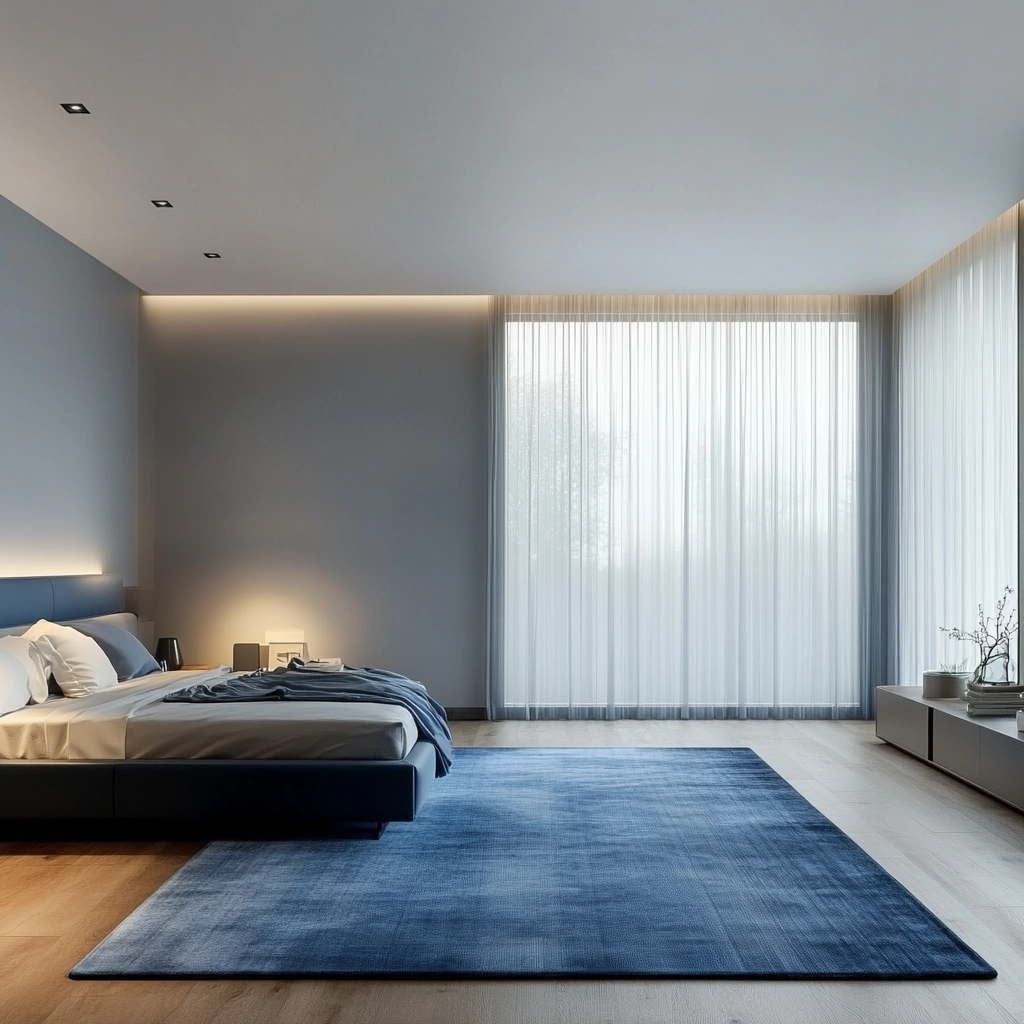 blue rug bedroom ideas 74