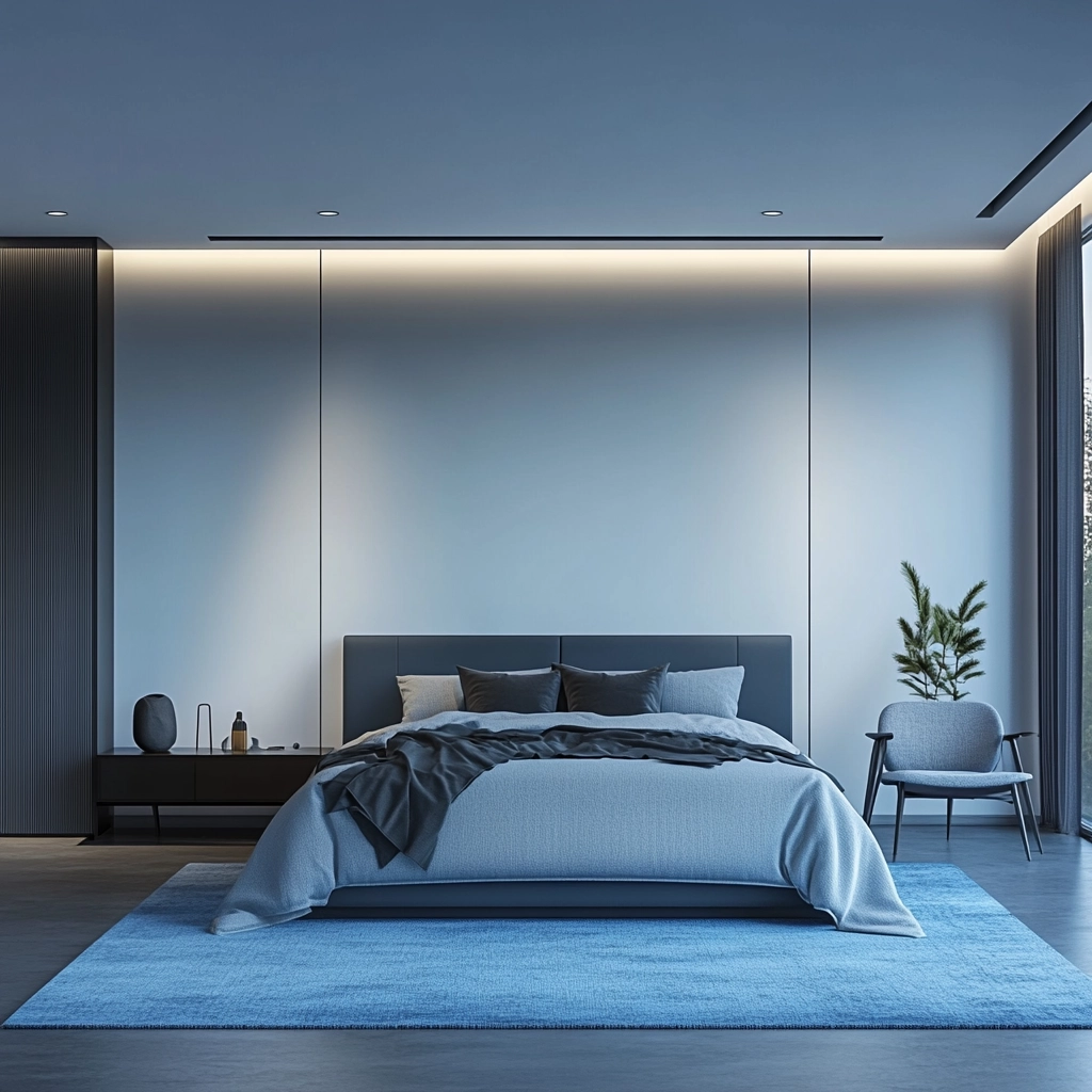 blue rug bedroom ideas 76