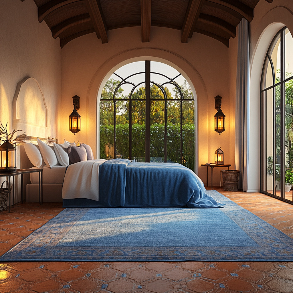 blue rug bedroom ideas 79