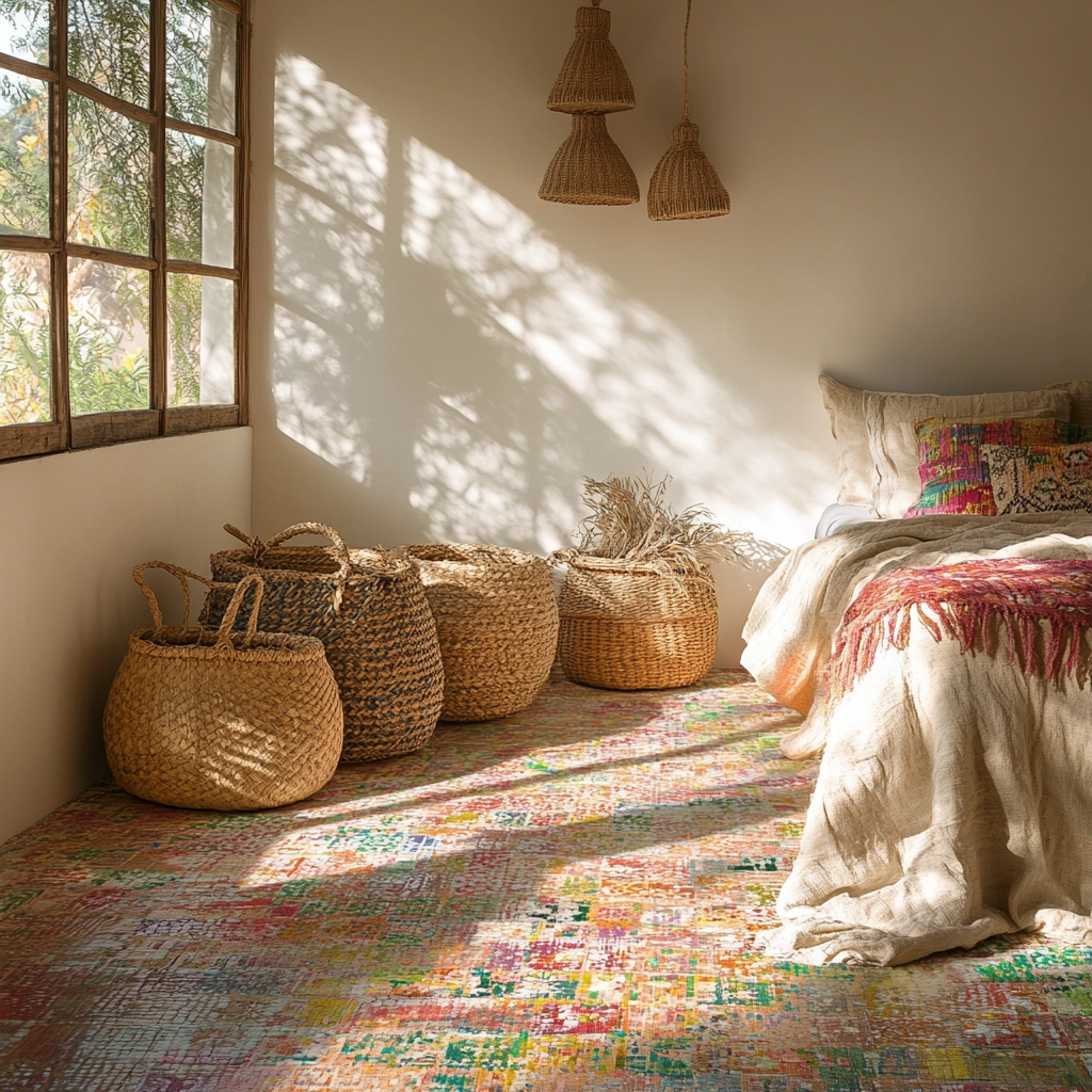 boho bedroom carpet 10