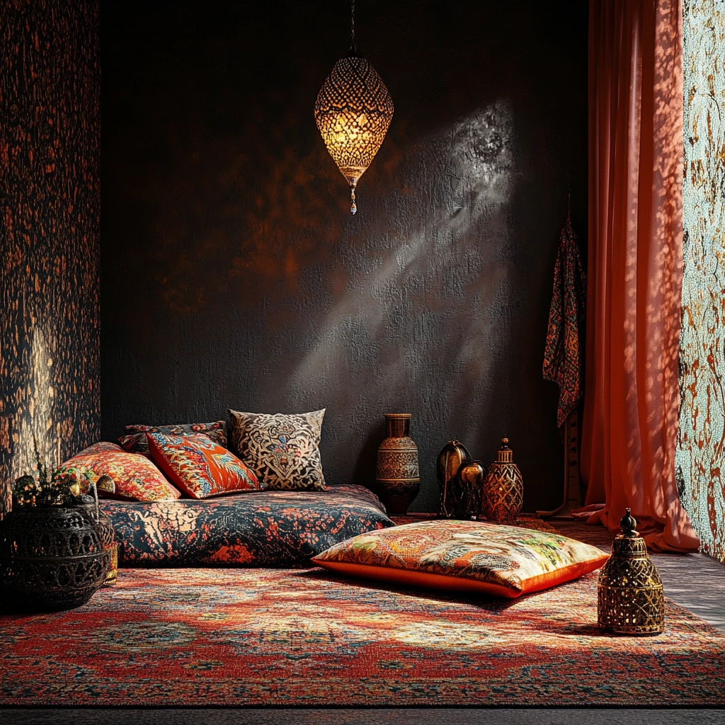 boho bedroom carpet 15