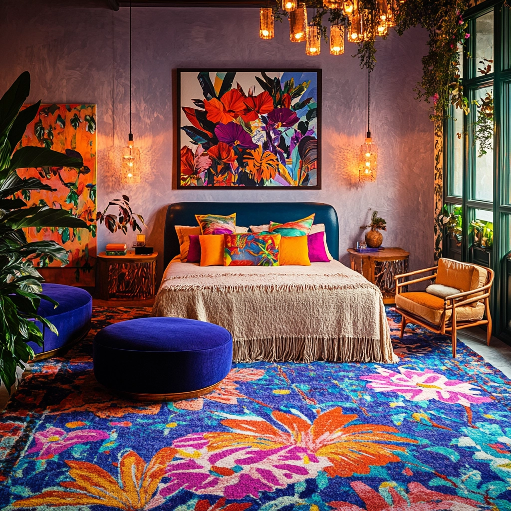 boho bedroom carpet 22