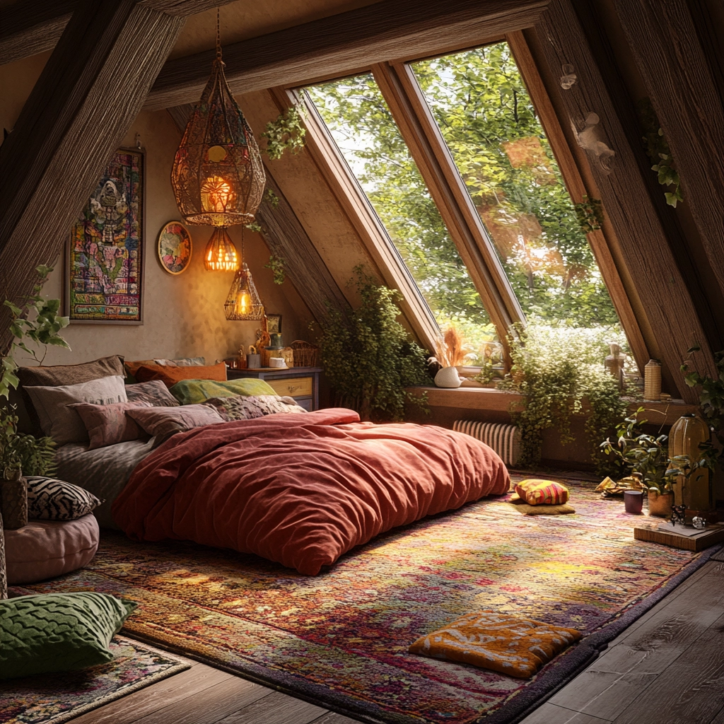 boho bedroom carpet 29