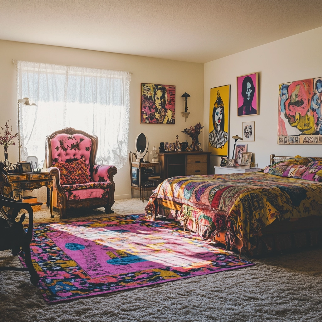 boho bedroom carpet 48