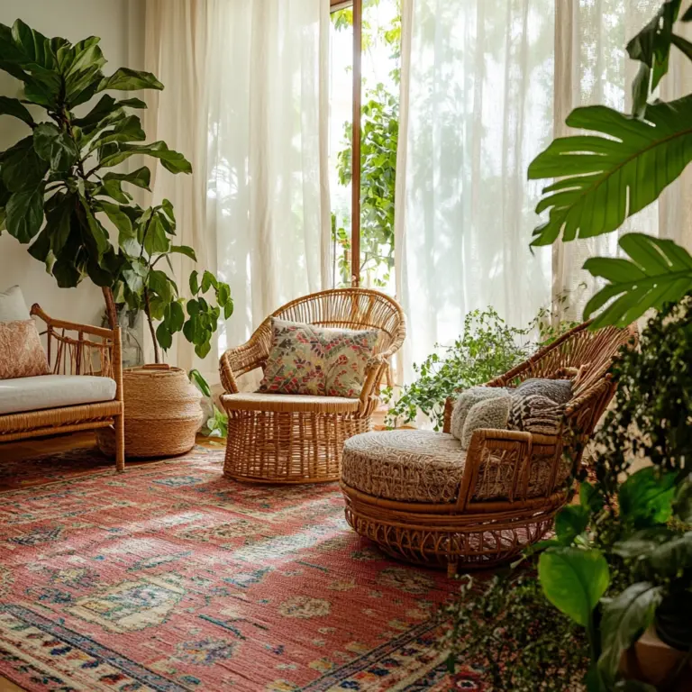 boho carpet living room 1