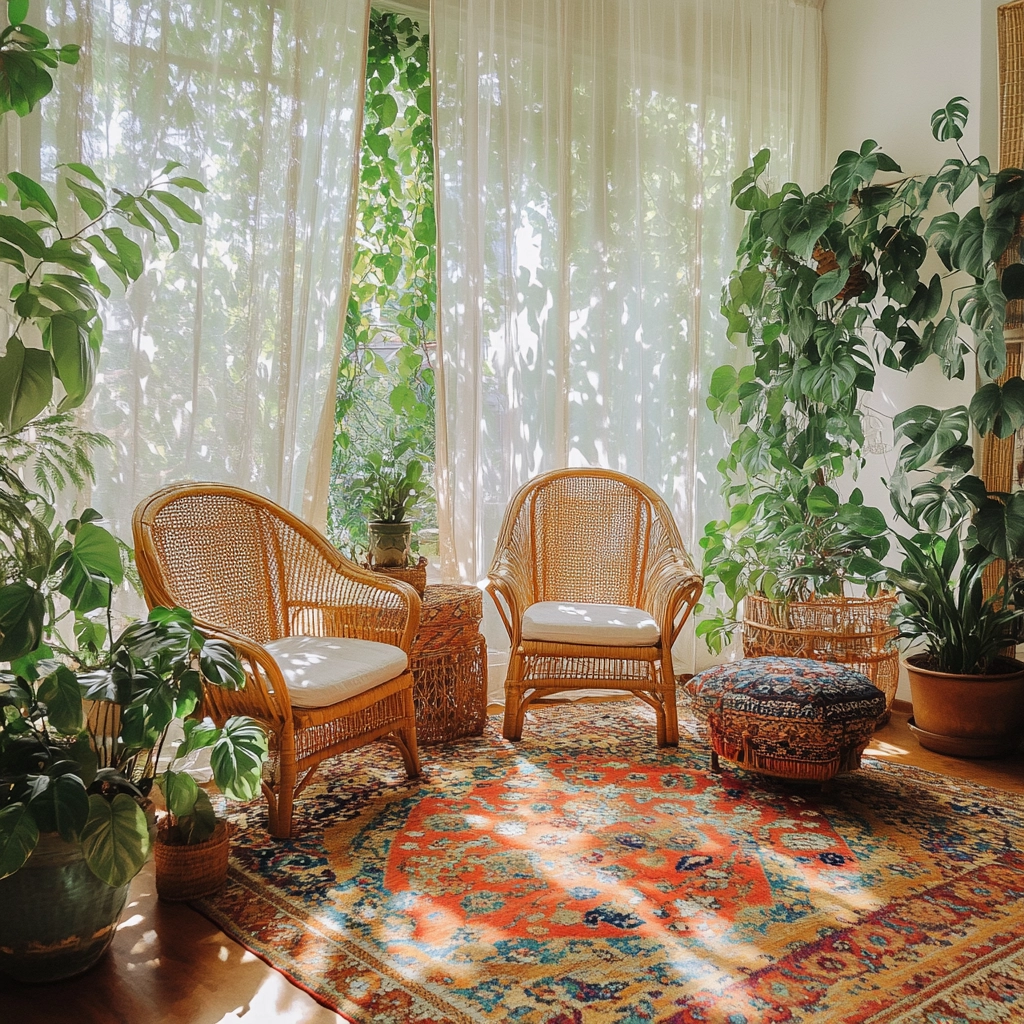 boho carpet living room 3