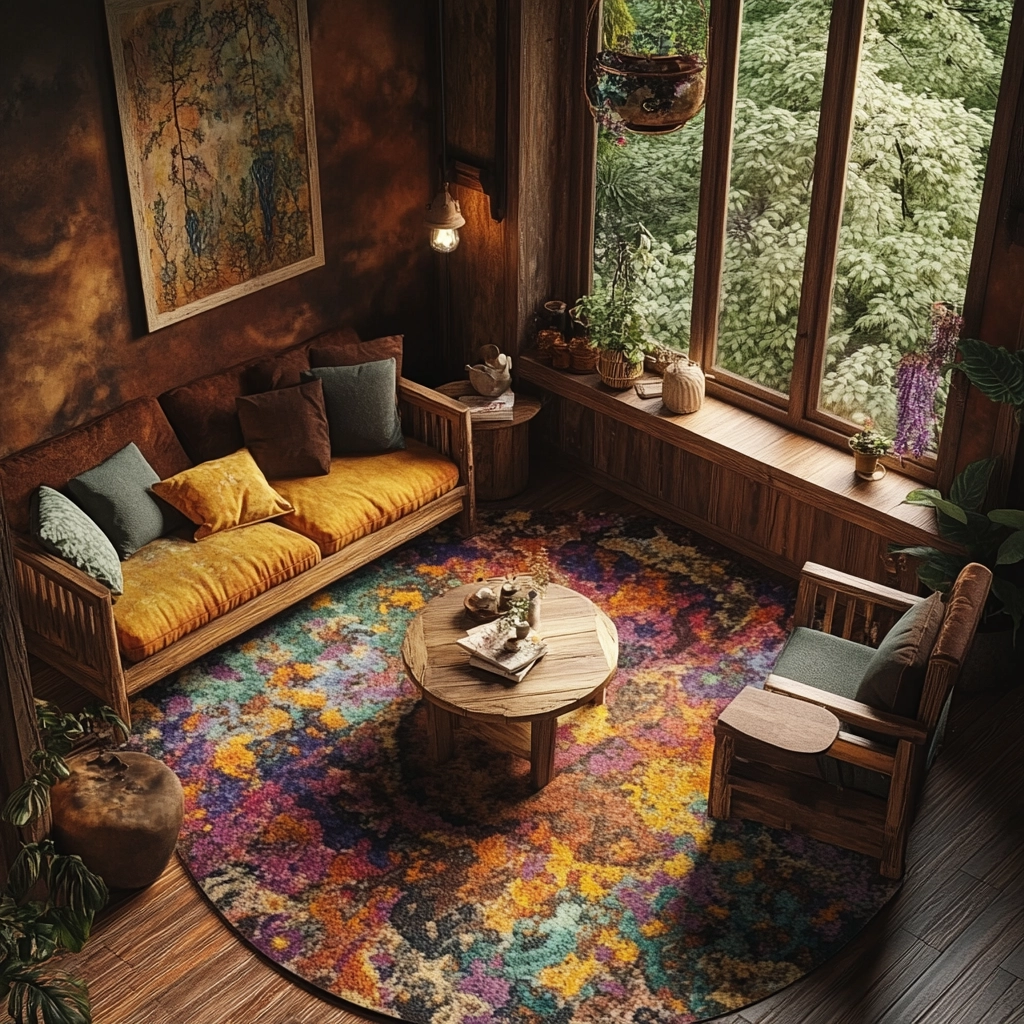 boho carpet living room 30