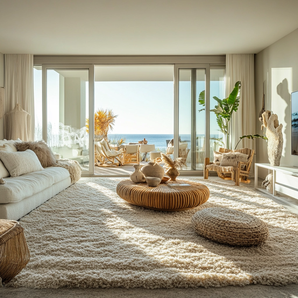 boho carpet living room 36