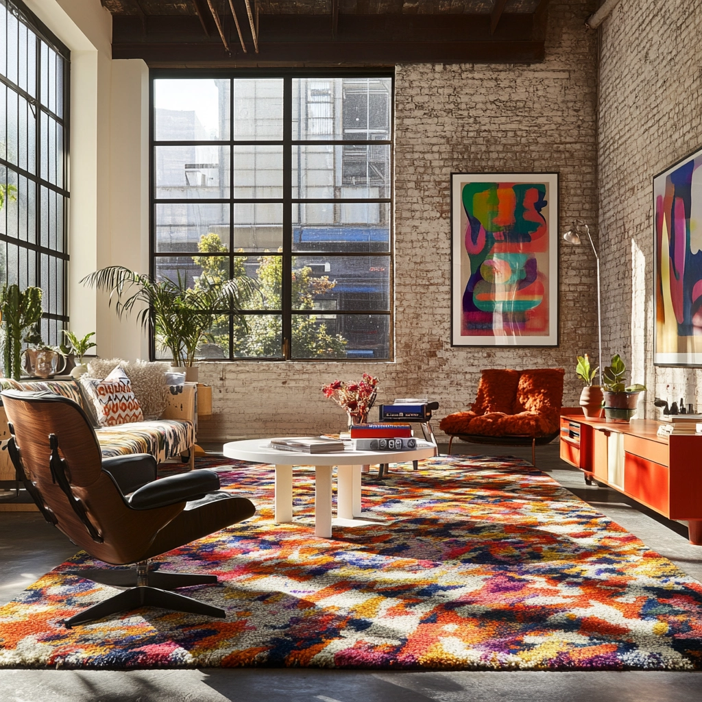 boho carpet living room 37