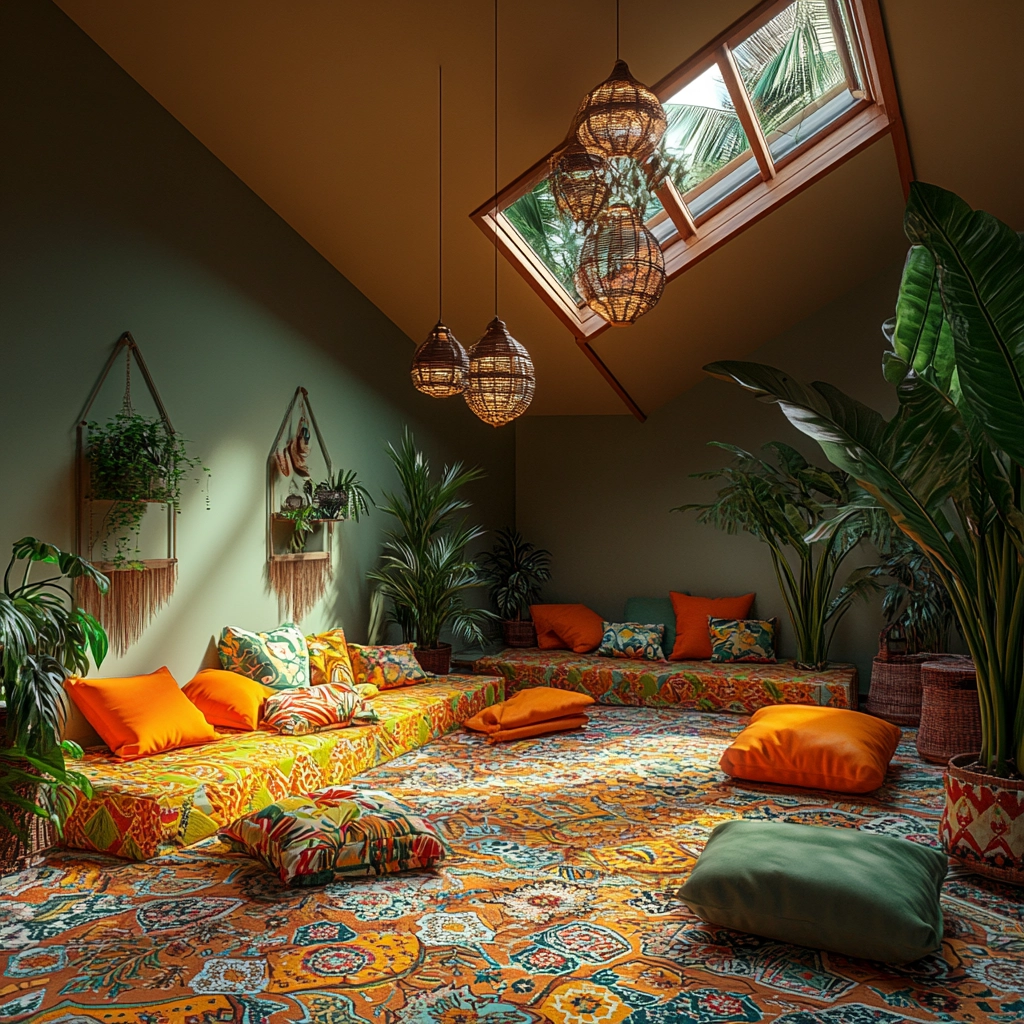 boho carpet living room 55
