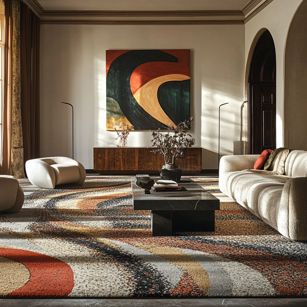 boho carpet living room 59