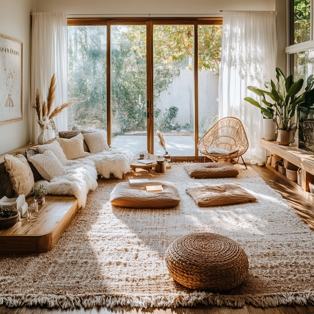 boho carpet living room 73
