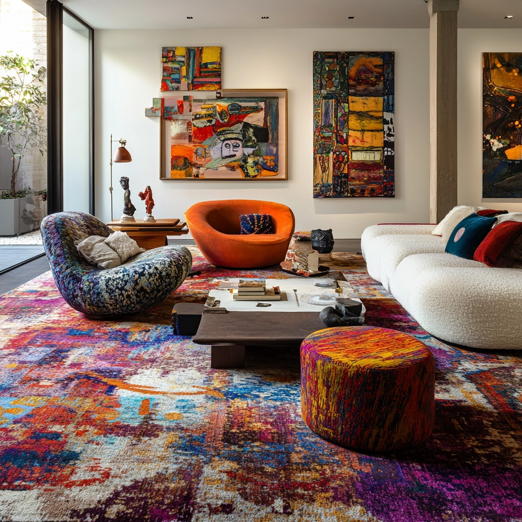boho carpet living room 79