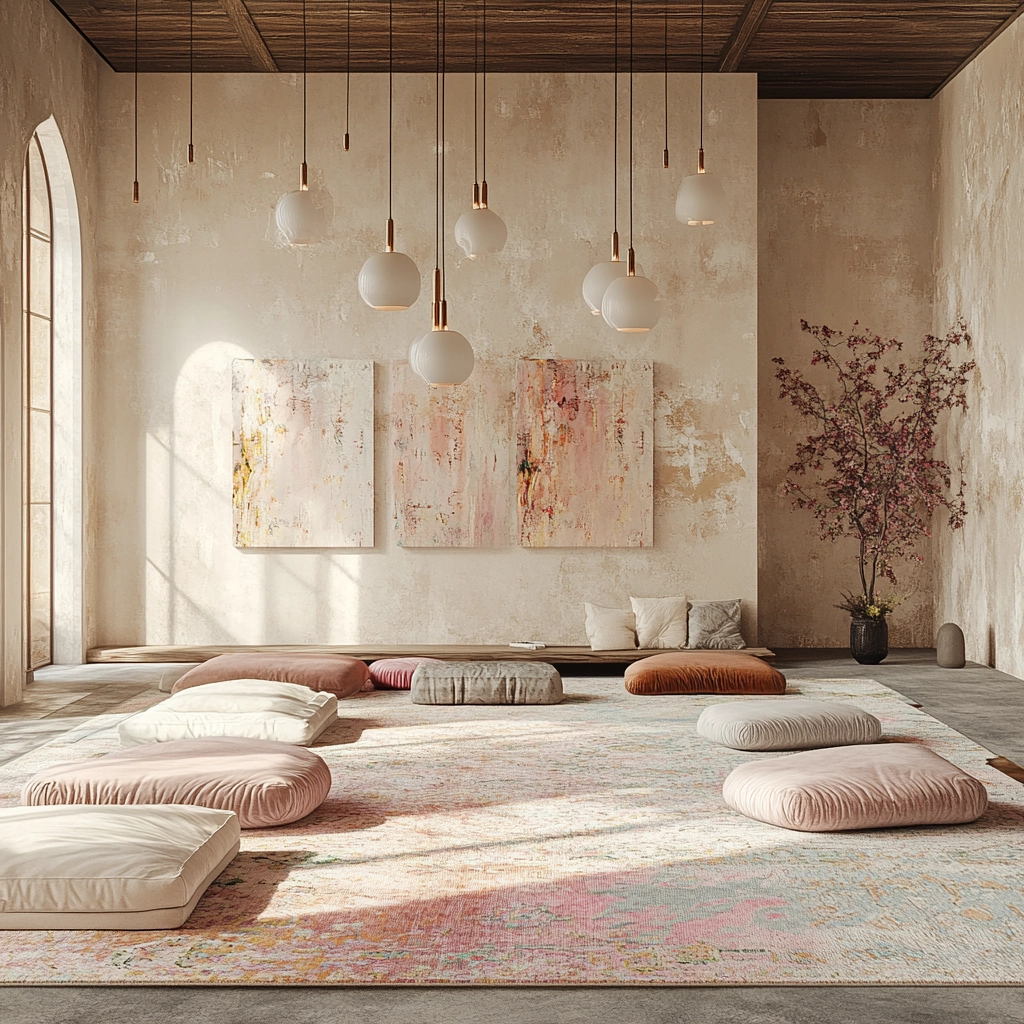 boho carpet living room 8