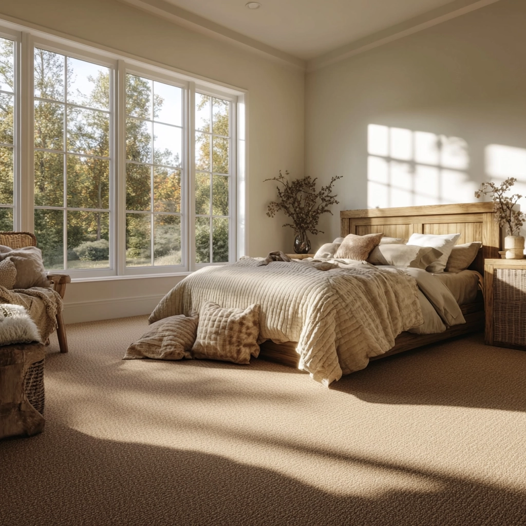 brown carpet bedroom 16