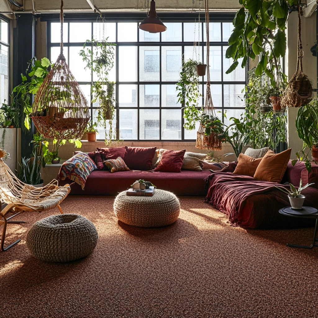 brown carpet living room 15