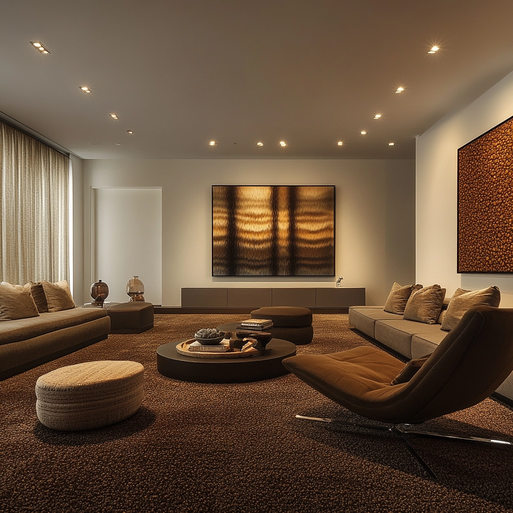 brown carpet living room 17