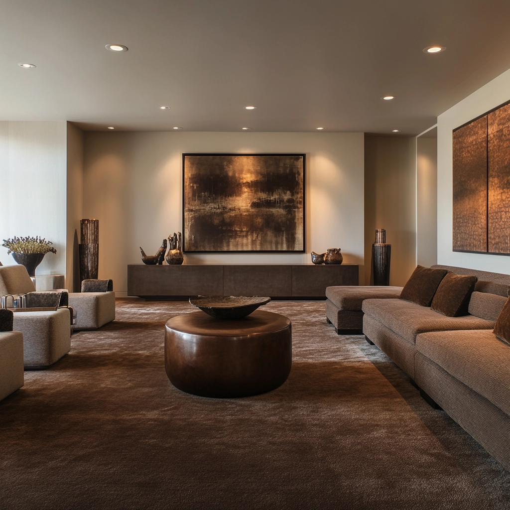 brown carpet living room 18
