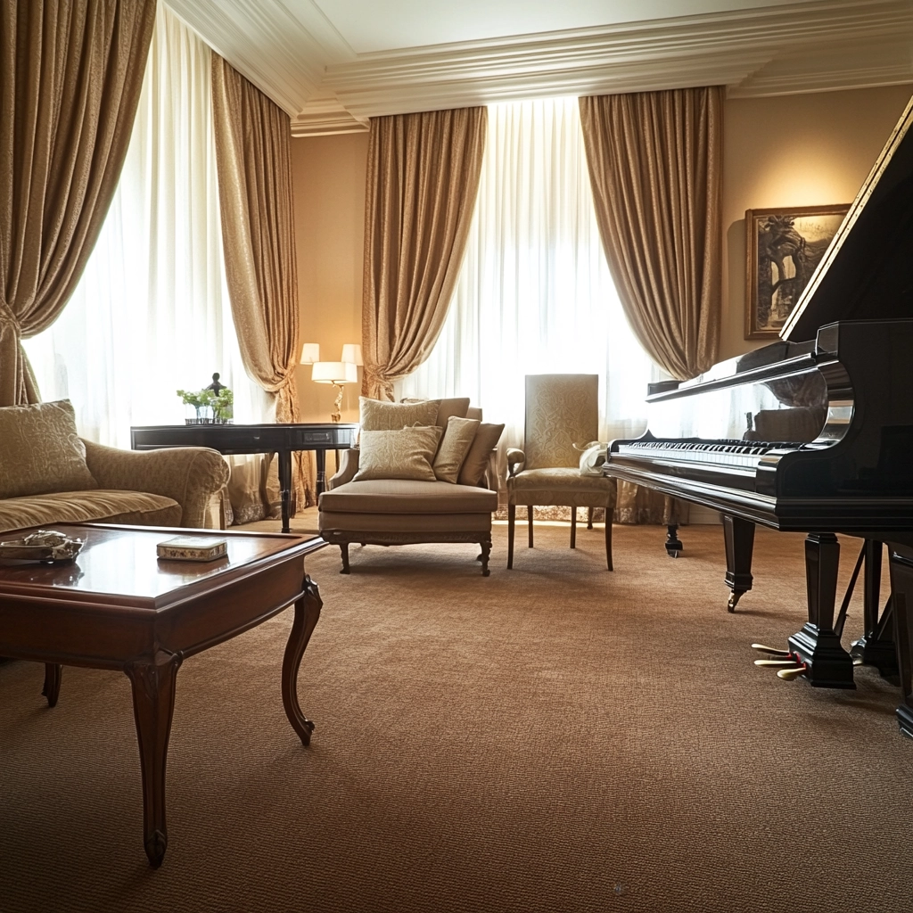 brown carpet living room 24