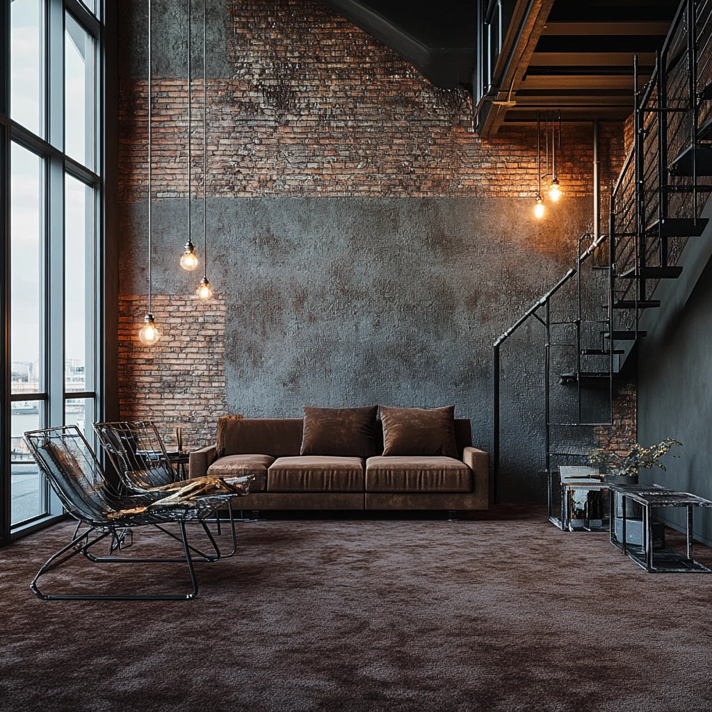 brown carpet living room 33