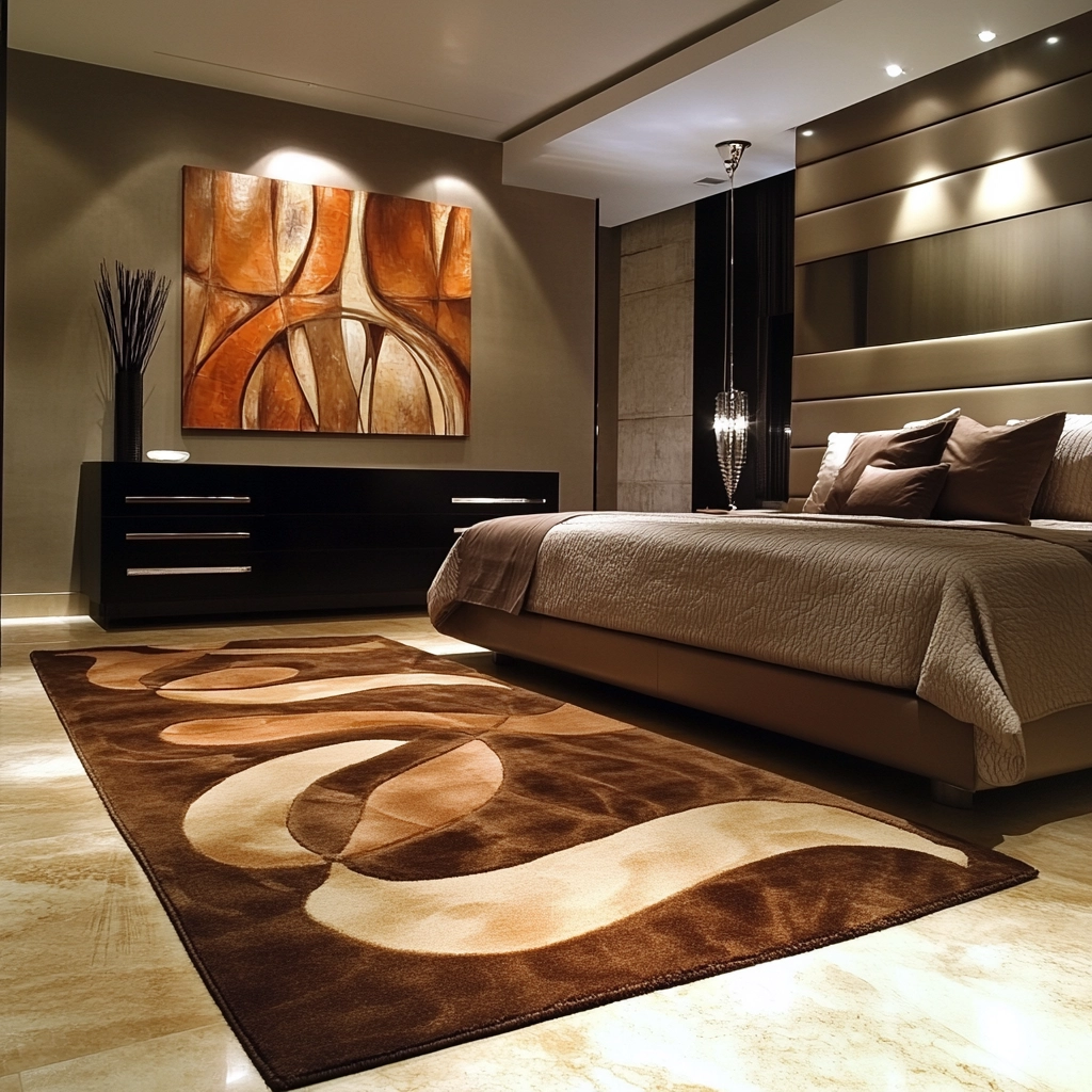 brown rug bedroom 16