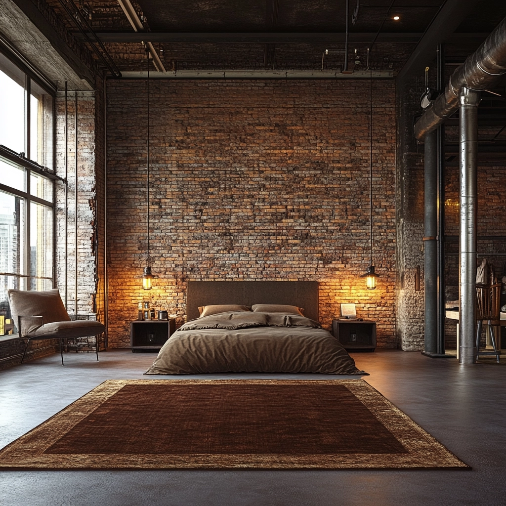 brown rug bedroom 23