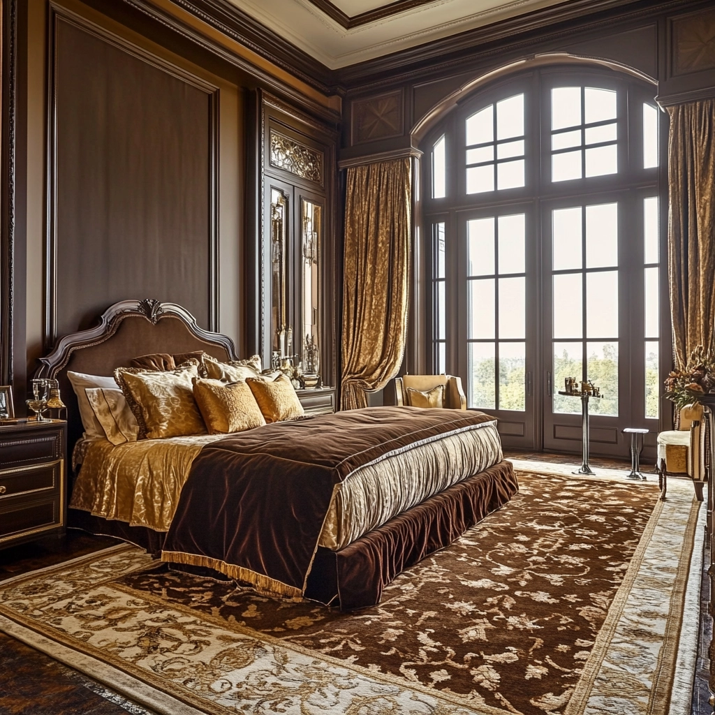 brown rug bedroom 26
