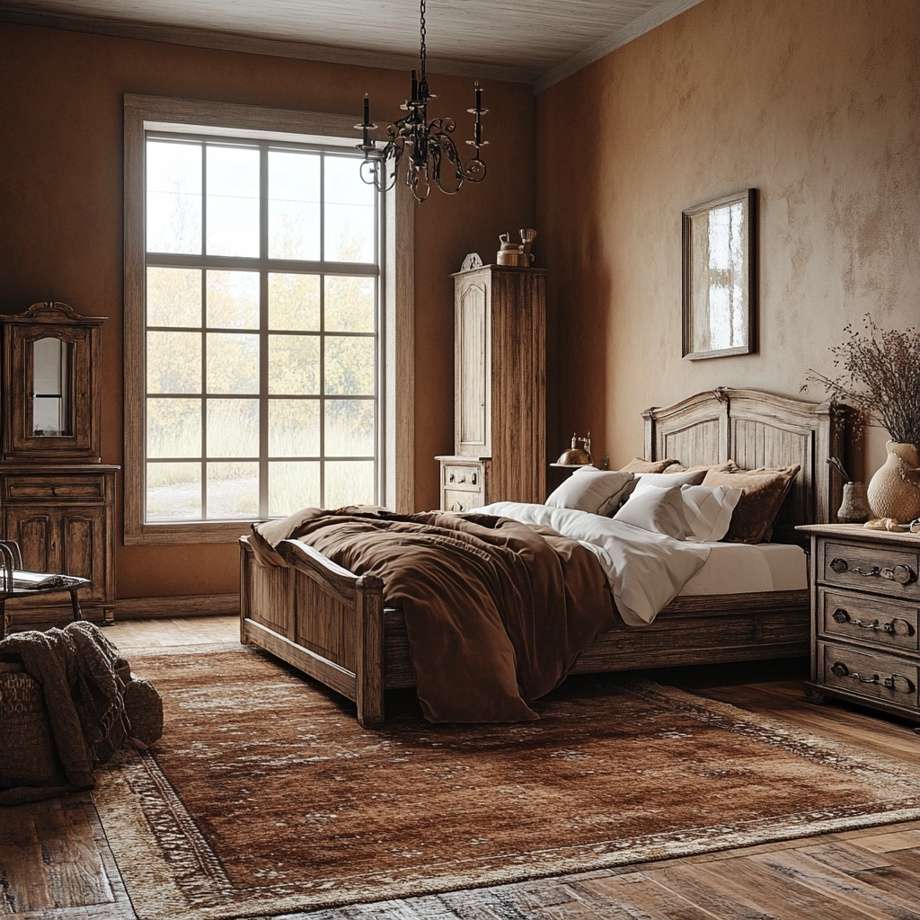 brown rug bedroom 34