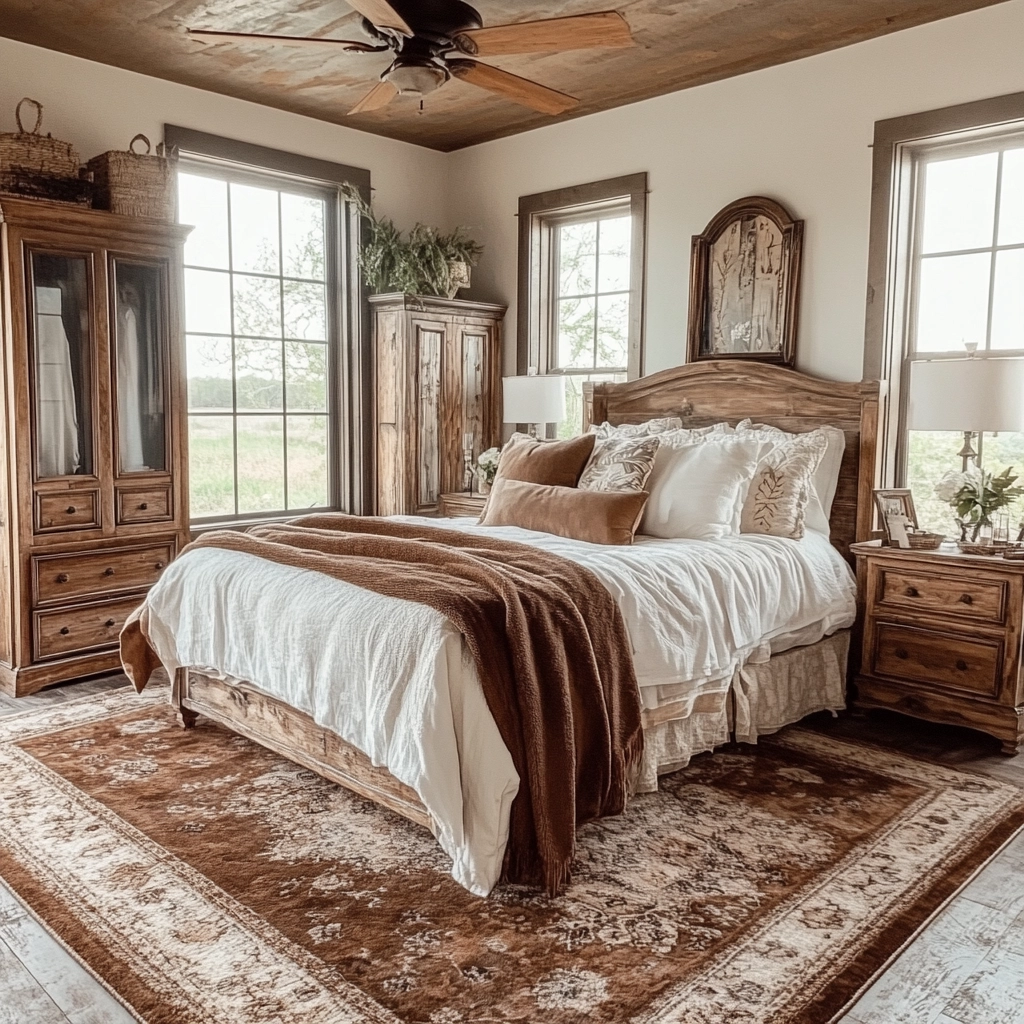 brown rug bedroom 36