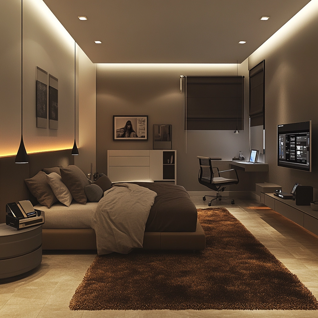 brown rug bedroom 49
