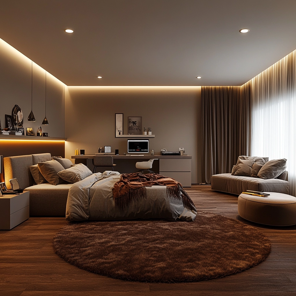 brown rug bedroom 50