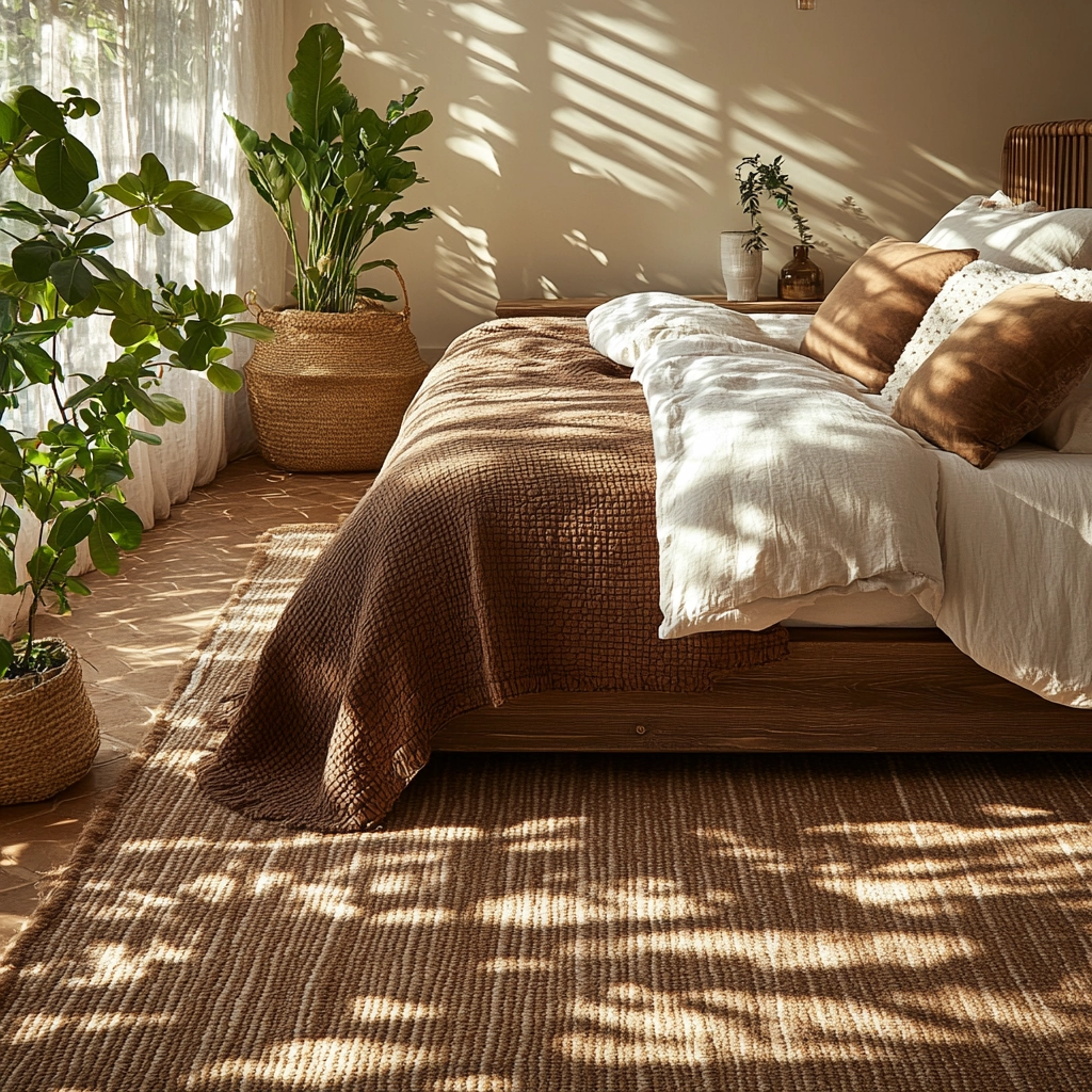 brown rug bedroom 7