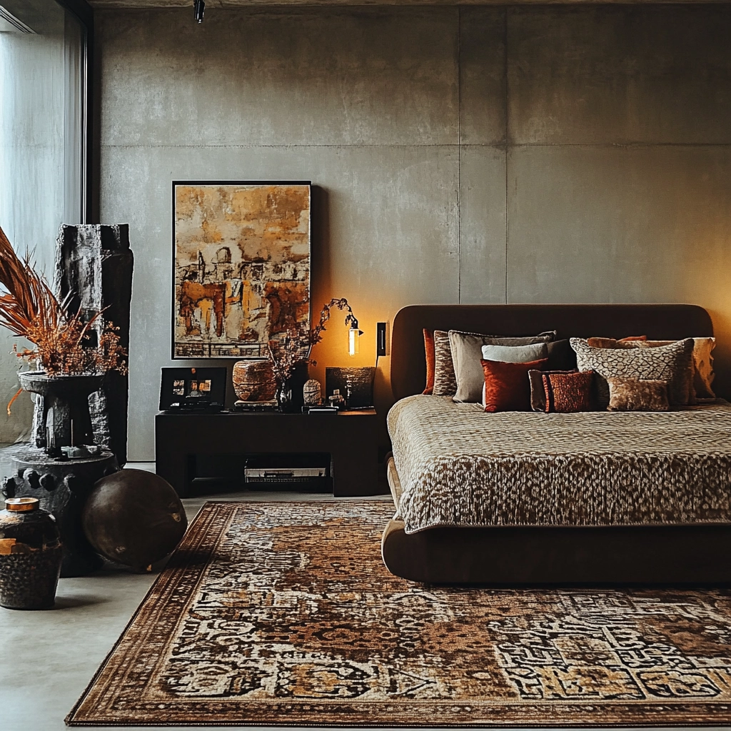 brown rug bedroom 73