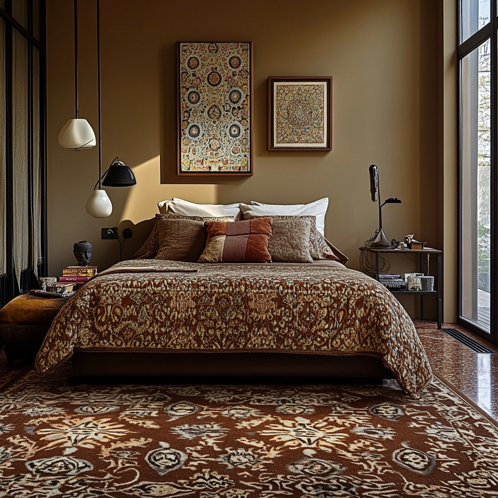 brown rug bedroom 74