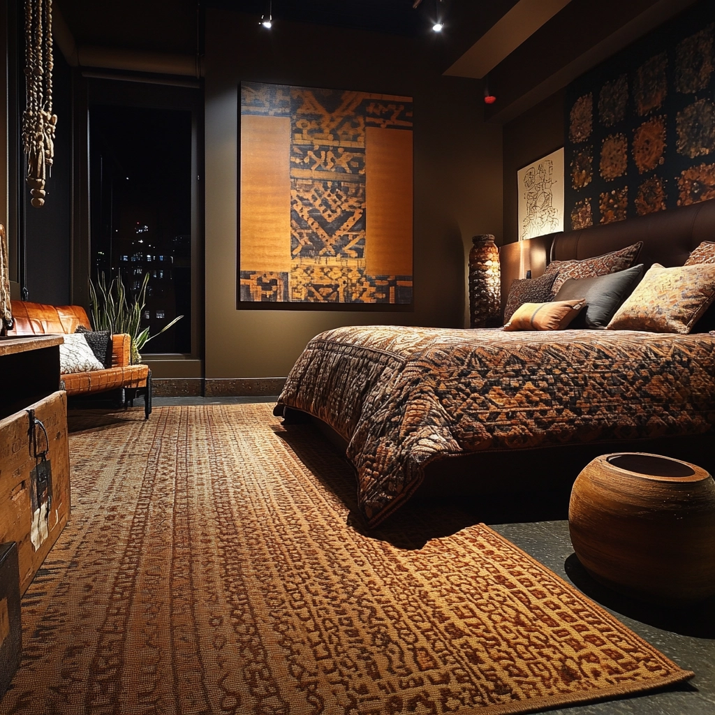 brown rug bedroom 75