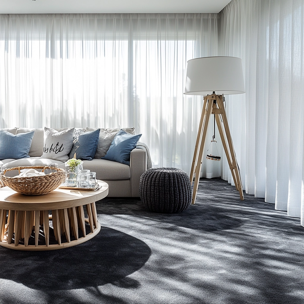 charcoal carpet living room 43